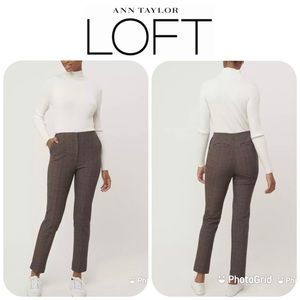 LOFT Plaid Slim Pants Sz 8 $89.50 NWT!